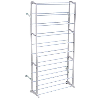 Mode Shoe Rack Gray Polypropylene Light Weight 12 Tiers