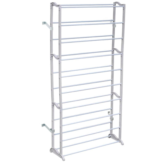 Mode Shoe Rack Gray Polypropylene Light Weight 12 Tiers
