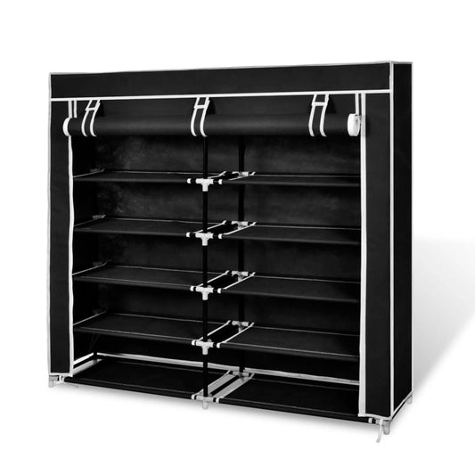 Mode Shoe Rack Fabric & Powder-Coated Steel 10 Tiers Rectangular