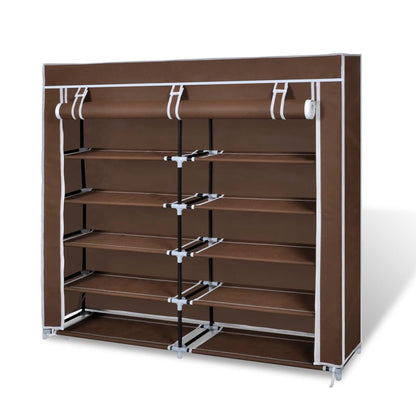 Mode Shoe Rack Fabric & Powder-Coated Steel 10 Tiers Rectangular