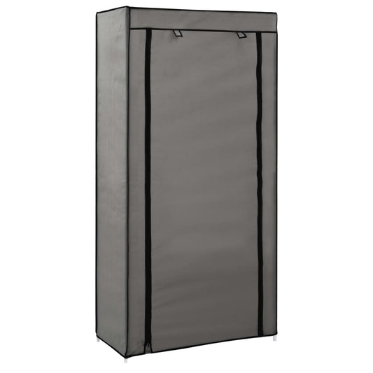 Craft Shoe Cabinet Gray Polypropylene & Iron 10 Tiers