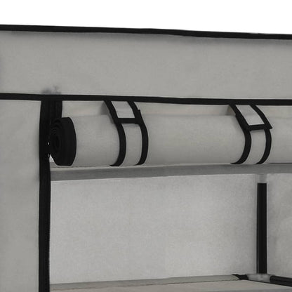 Craft Shoe Cabinet Gray Polypropylene & Iron 10 Tiers