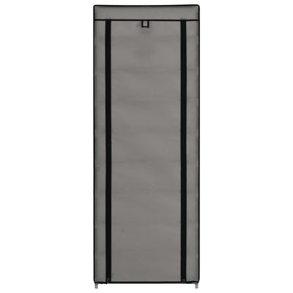 Craft Shoe Cabinet Gray Polypropylene & Iron 10 Tiers