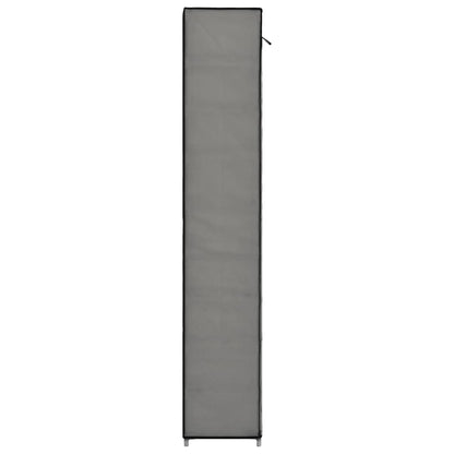 Craft Shoe Cabinet Gray Polypropylene & Iron 10 Tiers