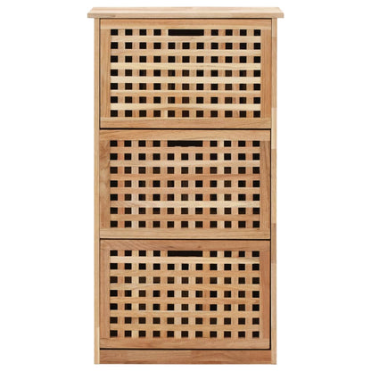 Mode Shoe Organizer Natural Solid Walnut 3 Compartments Tall & Narrow