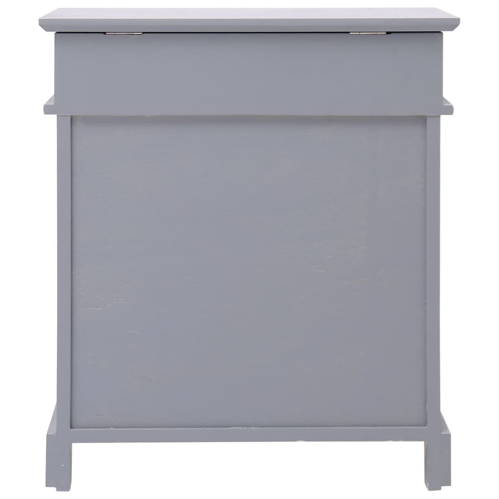 Earth Shoe Cabinet Gray Paulownia wood 5 Compartments Rectangular