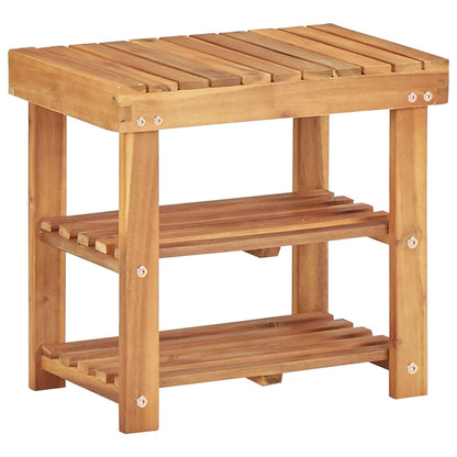 Mode Shoe Rack Natural Solid Acacia Compact 3 Tiers