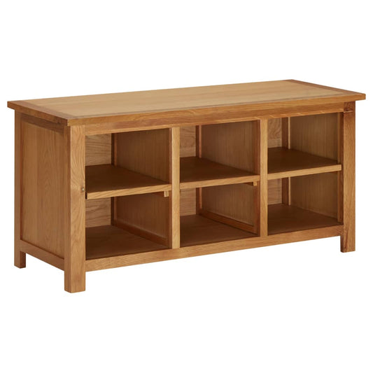 Mode Shoe Rack Natural Solid Oak 6 Compartments Rectangular