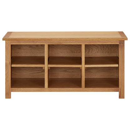 Mode Shoe Rack Natural Solid Oak 6 Compartments Rectangular