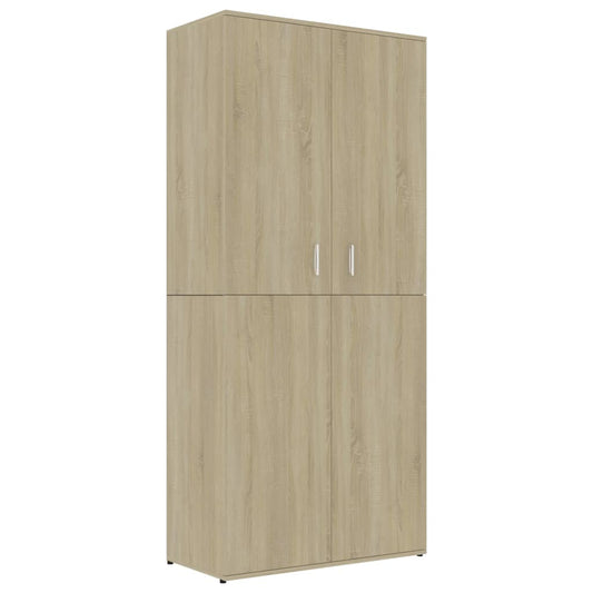 Shoe Cabinet Sonoma Oak Tall 4 Compartments