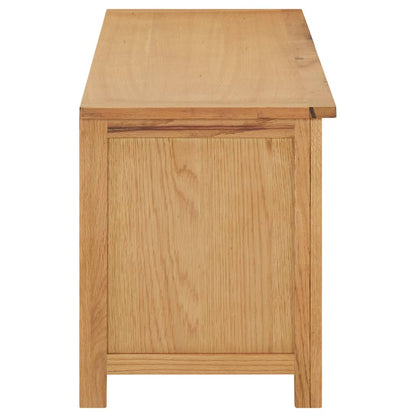 Shoe Rack Natural Solid Oak 8 Compartments Rectangular