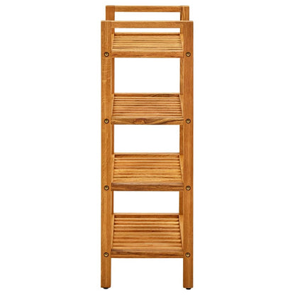 Shoe Rack Natural Solid Oak 4 Tiers