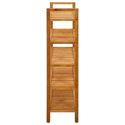Shoe Rack Natural Solid Oak 5 Tiers