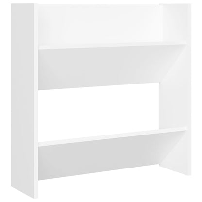 Set of 2 Modern 30" Wall Mounted Pine Shoe Cabinet With 2 Tiers
