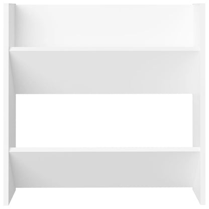 Set of 2 Modern 30" Wall Mounted Pine Shoe Cabinet With 2 Tiers