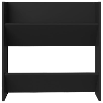 6 Pair Modern 23" Wall Mounted Pine Shoe Cabinet With 2 Tiers