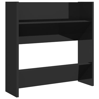 Set of 2 Modern 30" Wall Mounted Pine Shoe Cabinet With 2 Tiers