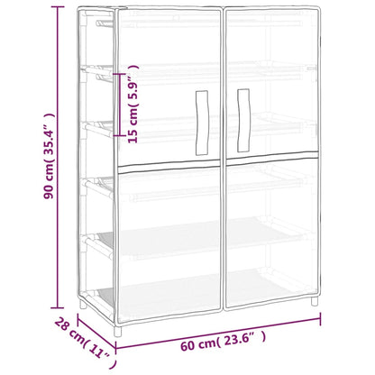 Shoe Rack Non-Woven Fabric & Steel  Light Weight Medium Height