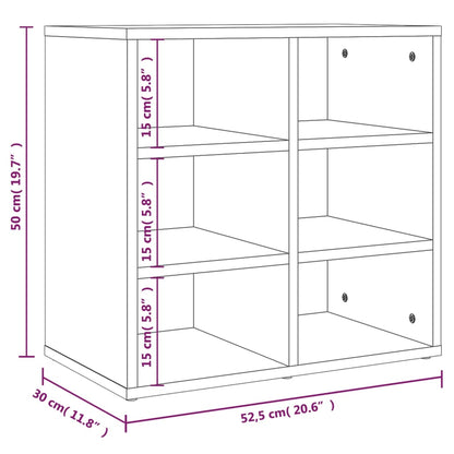 Shoe Storage Cabinet Sonoma Oak 12 Compartments Wide & Long