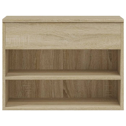Shoe Storage Bench Sonoma Oak 3 Compartments Wide & Long