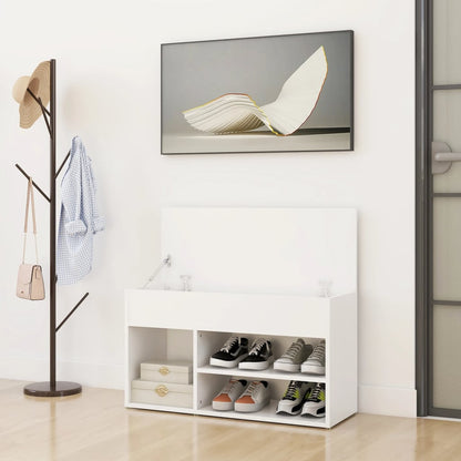 Shoe Storage Bench Sonoma Oak 5 Compartments Wide & Long