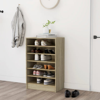 Shoe Cabinet Old Pine Tall 6 Compartments
