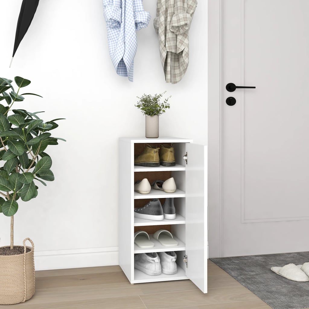Shoe Cabinet Old Pine Tall 5 Compartments