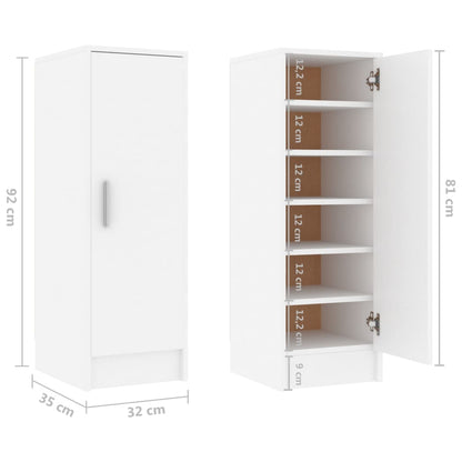 Shoe Cabinet Old Pine Tall 6 Compartments