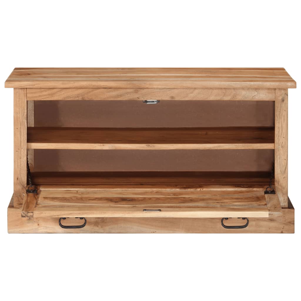 Shoe Storage Bench Natural Solid Acadia 1 Compartment