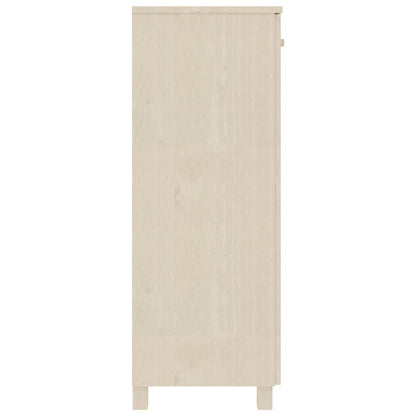 Shoe Cabinet Honey Solid Pine 2 Compartments Medium Height