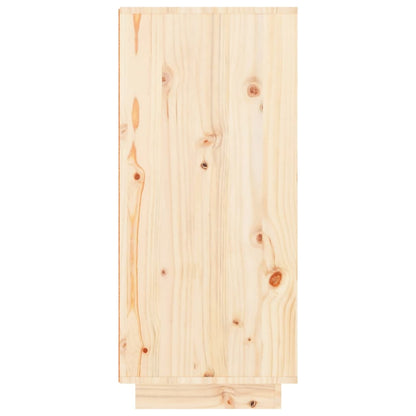 Shoe Cabinet Solid Pine Wood Tall 2 Compartments