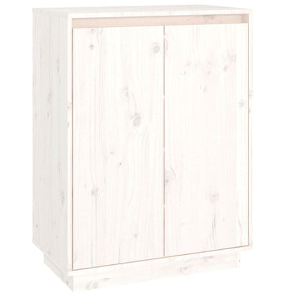 Shoe Cabinet Solid Pine Wood Tall 2 Compartments