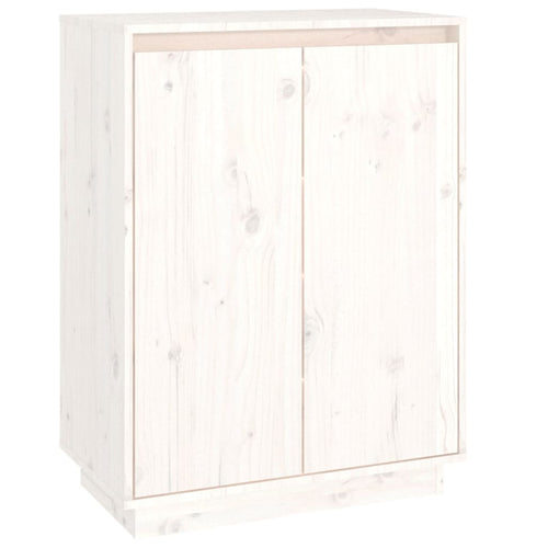 Shoe Cabinet Solid Pine Wood Tall 2 Compartments