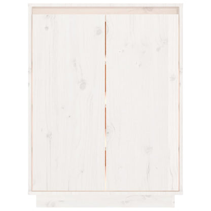 Shoe Cabinet Solid Pine Wood Tall 2 Compartments