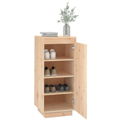 Shoe Cabinet Solid Pine Wood Tall & Skinny 2 Compartments
