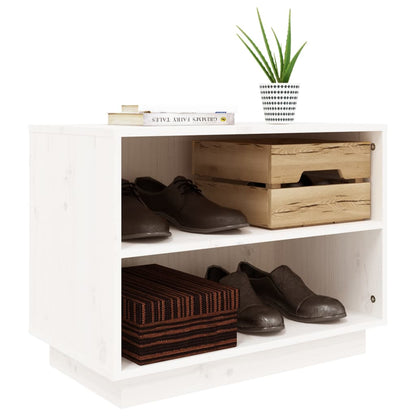 Shoe Cabinet Solid Pine Wood Wide & Deep 2 Compartments