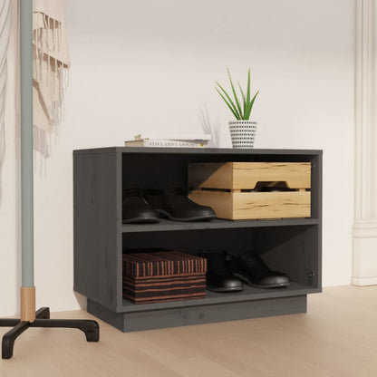Shoe Cabinet Solid Pine Wood Wide & Deep 2 Compartments