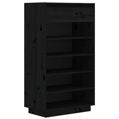 Wooden Shoe Cabinet Solid Pine 12 Compartments Tall