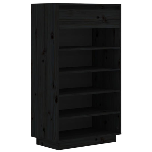 Wooden Shoe Cabinet Solid Pine 12 Compartments Tall
