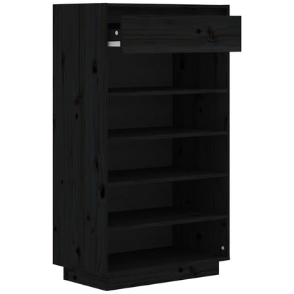 Wooden Shoe Cabinet Solid Pine 12 Compartments Tall