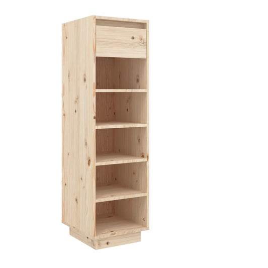 15 Pair 11" Tall & Narrow Scandinavian Solid Pinewood Shoe Cabinet