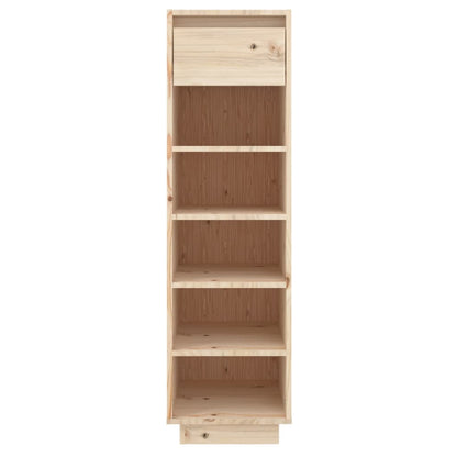 15 Pair 11" Tall & Narrow Scandinavian Solid Pinewood Shoe Cabinet