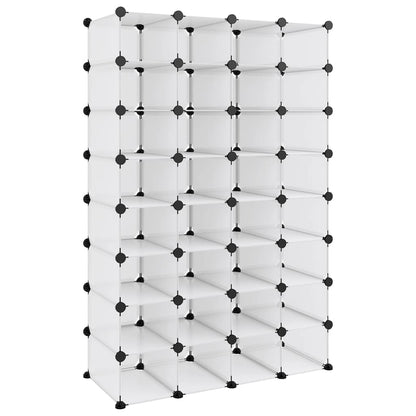 Shoe Rack Transparent Polypropylene & Steel Large Stackable