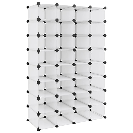 Shoe Rack Transparent Polypropylene & Steel Large Stackable