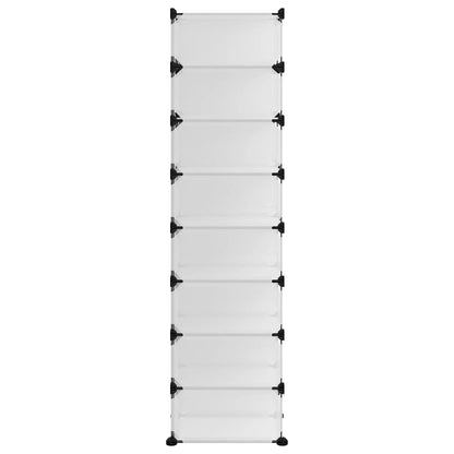 Shoe Rack Transparent Polypropylene & Steel Large Stackable