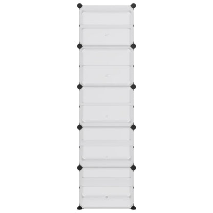 Shoe Rack Transparent Polypropylene & Steel Large Stackable