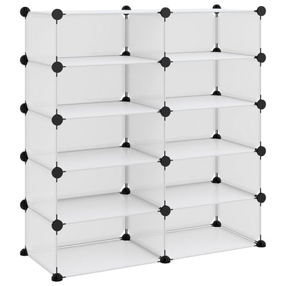 Shoe Rack Transparent Polypropylene & Steel Large
