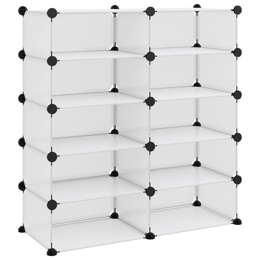 Shoe Rack Transparent Polypropylene & Steel Large