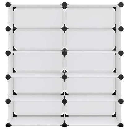 Shoe Rack Transparent Polypropylene & Steel Large