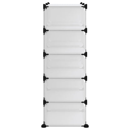Shoe Rack Transparent Polypropylene & Steel Large
